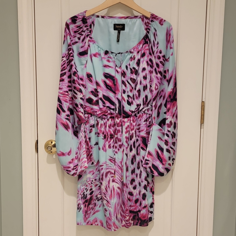 Shelli Segal Laundry Pink Leopard Dress - Picture 2 of 6